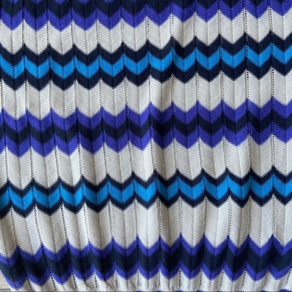 FREE PEOPLE Chevron Stripe Pointelle Knit Dress - Picture 7 of 15